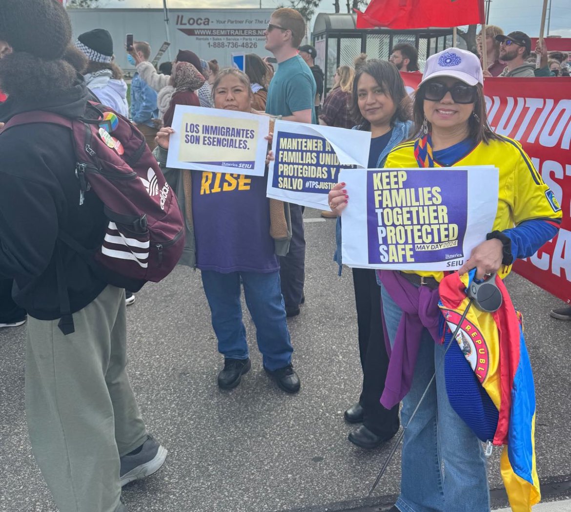 We were proud to hit the streets today to celebrate #MayDay2024 with allies in Minneapolis! International Workers Day is a great chance to raise our voices for immigrant rights and workers’ rights, because we know they are always connected. ✊✊