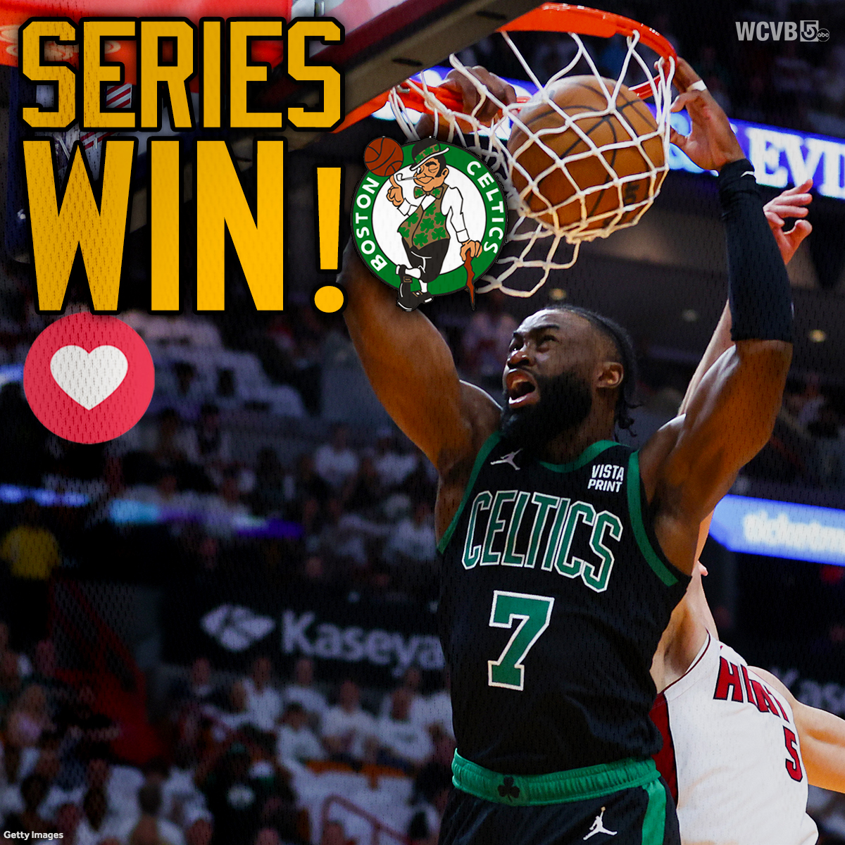 That was a fun ending!  #Celtics enjoy a blowout win to end their series against the Heat and now await their next opponent.  ❤️🏀❤️  How you feeling fans?
