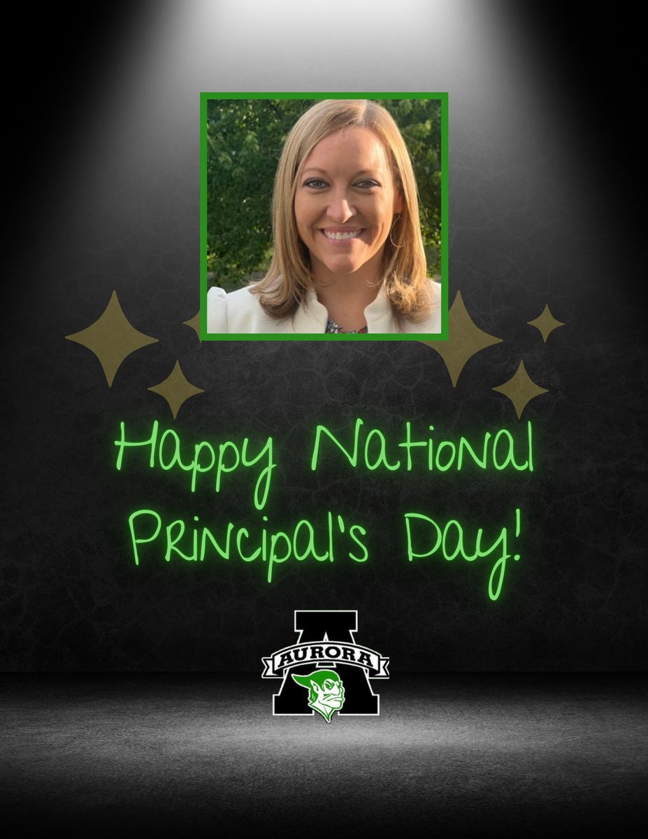 Happy National Principal's Day to our MES leader, @MrsMariaGoodman @DrPMilcetich @Greenmensteward #UnitedGreenmen