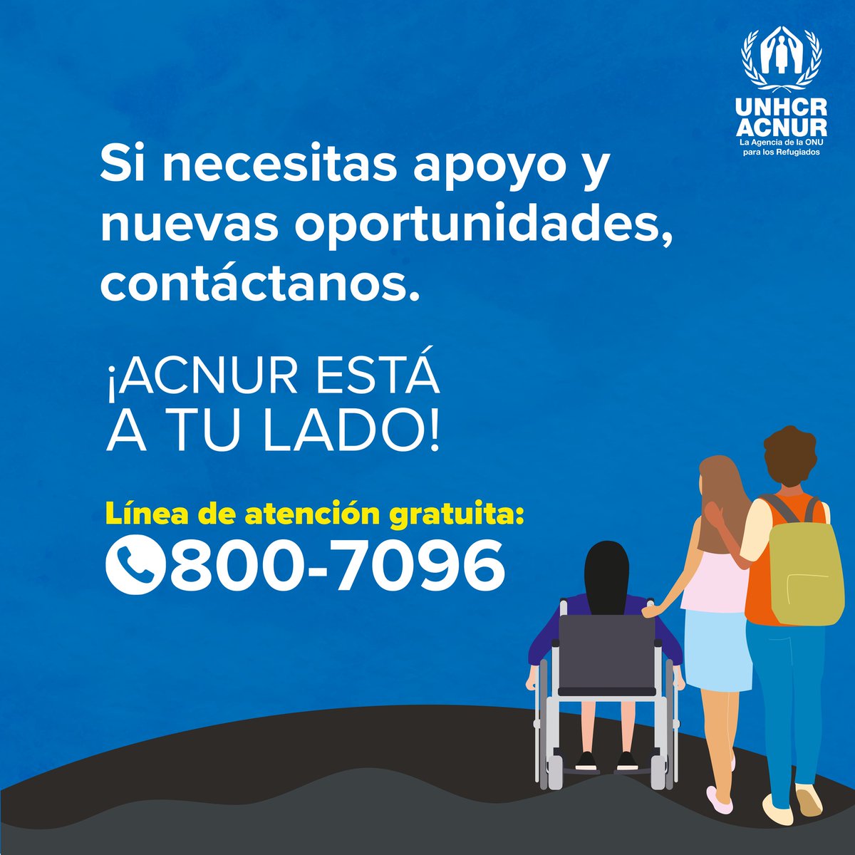 🏡 @ACNUR_es en El Salvador informa, orienta, acompaña y apoya a las personas que tuvieron que huir de sus hogares para que reconstruyan sus vidas. #ATuLado

Sigue nuestros canales oficiales:
☎️ Línea gratuita: 800-7096 
🌐 ayuda.acnur.org/elsalvador