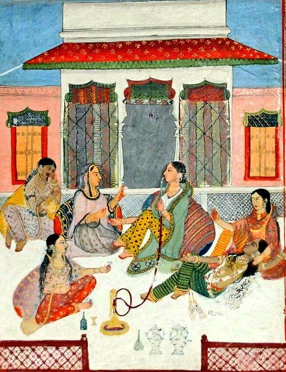 If you've watched #Heeramandi on @NetflixIndia, there's use of the word 'Nath Utrai'.

The 'Nath Utrai' was a ceremony which involved removing the nose ring worn by the courtesans, & losing her Virginity to the highest bidder.

Pic: Prep for the Nath Utarwai ceremony. 18th cent.