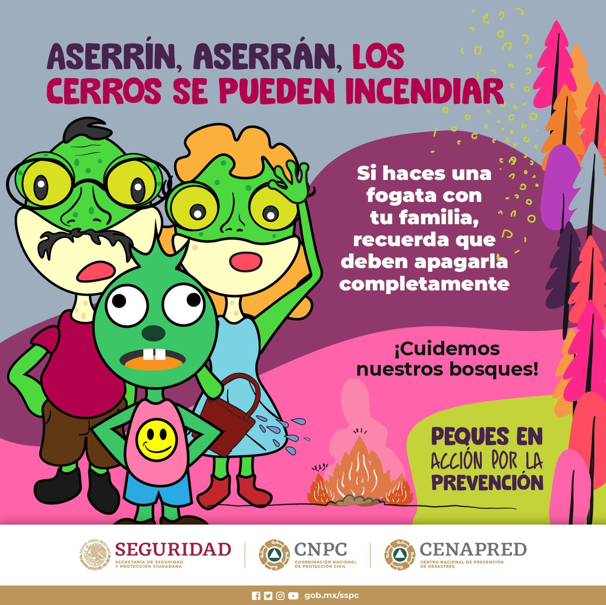 Niñas y niños, cuidemos nuestros bosques. 🚫🌲🔥 ¡Evitemos #IncendiosForestales!

#PequesEnAcciónPorLaPrevención
#DíaDeLaNiñez