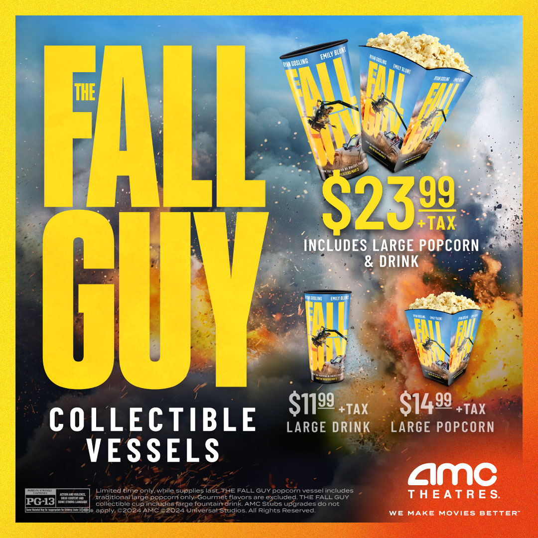 Fall hard with these collectible combo vessels for just $23.99, including large 🍿 and a large 🥤. On sale 5/2 at participating #AMCTheatres locations, while supplies last. amc.film/3QtwAKC