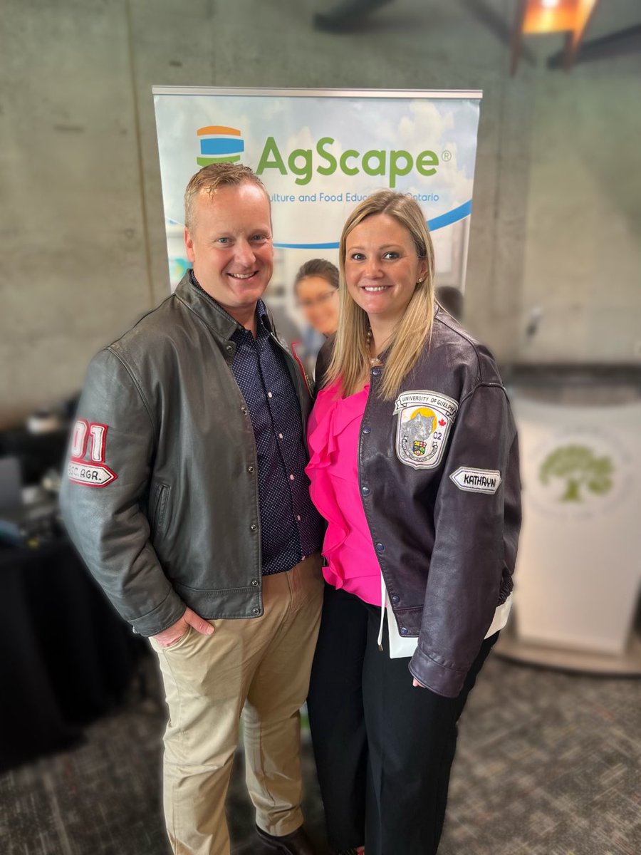 Congratulations @UofGuelphOAC on 150 years of agriculture education! It was a special day to be in Guelph, sporting our class jackets with nostalgia & pride at the @AgScapeON AGM focussed on the importance of connecting and educating youth about our diverse food system #OAC150