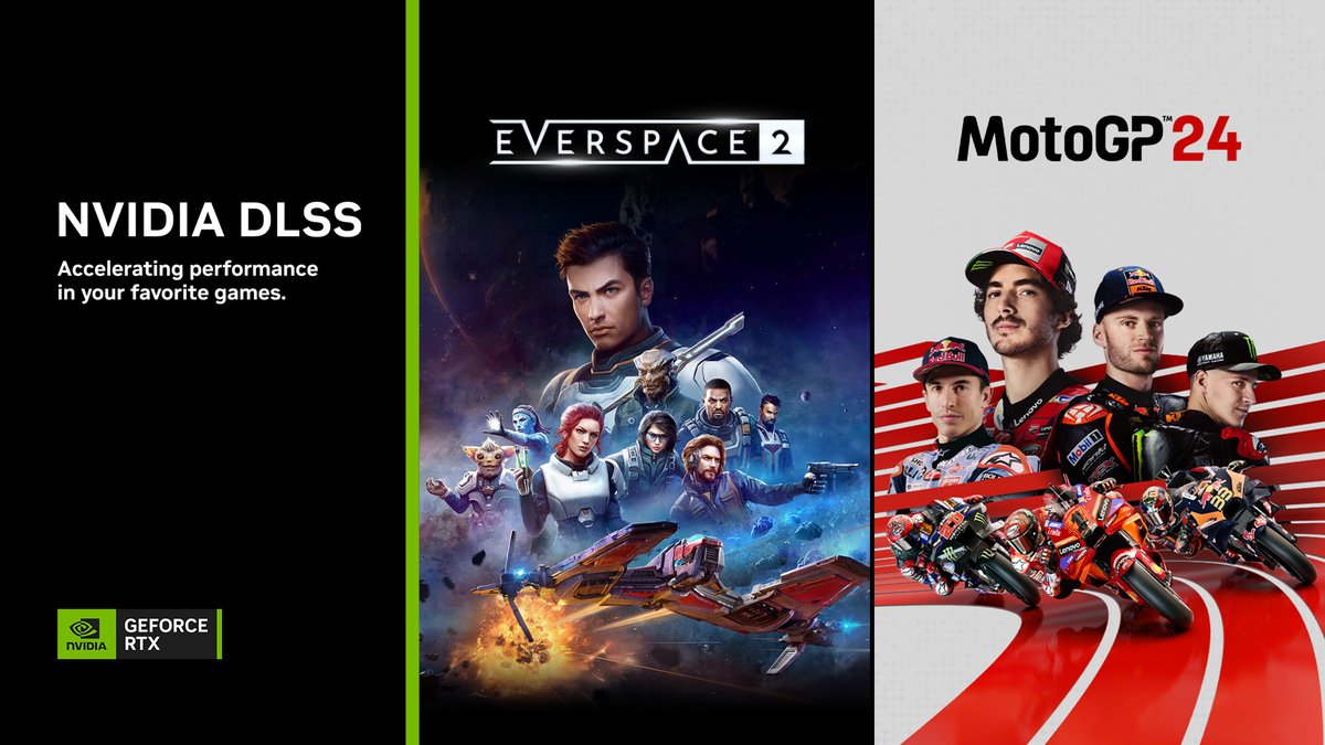 NVIDIA DLSS is boosting performance in more of your favorite games:
 
🟢 EVERSPACE 2
🟢 Gray Zone Warfare
🟢 MotoGP 24