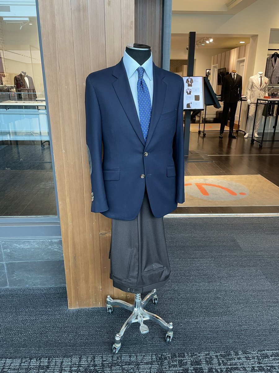 Pretty sure this suit display is drunk, he put his pants on upside down!