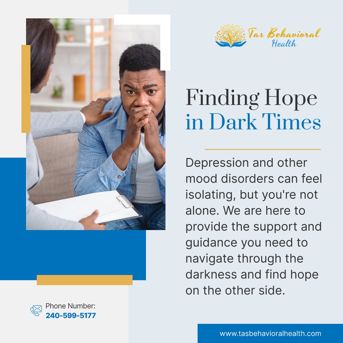 There is hope, even in the darkest of times. Let us be your guiding light on the journey towards healing and emotional well-being. #CumberlandMD #MentalHealthClinic #Depression