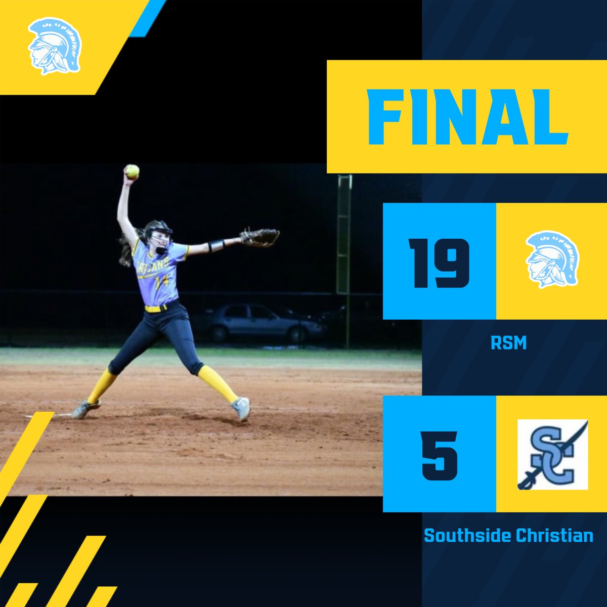 Trojans WIN 19-5!

We will play at Lewisville on Friday <a href="/6pm/">Follow us @Shop6pm!</a> for Round 2 of the District Playoffs!