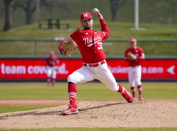 🚨 NO-HITTER 🚨 Jackson Brockett (@JaxBrockett13) has thrown Nebraska's first 9-inning no-hitter in 70 years. The Omaha native and former Elkhorn South pitcher fired 12 Ks and allowed just two baserunners to lead @HuskerBaseball to an 8-0 win over Kansas State #Huskers