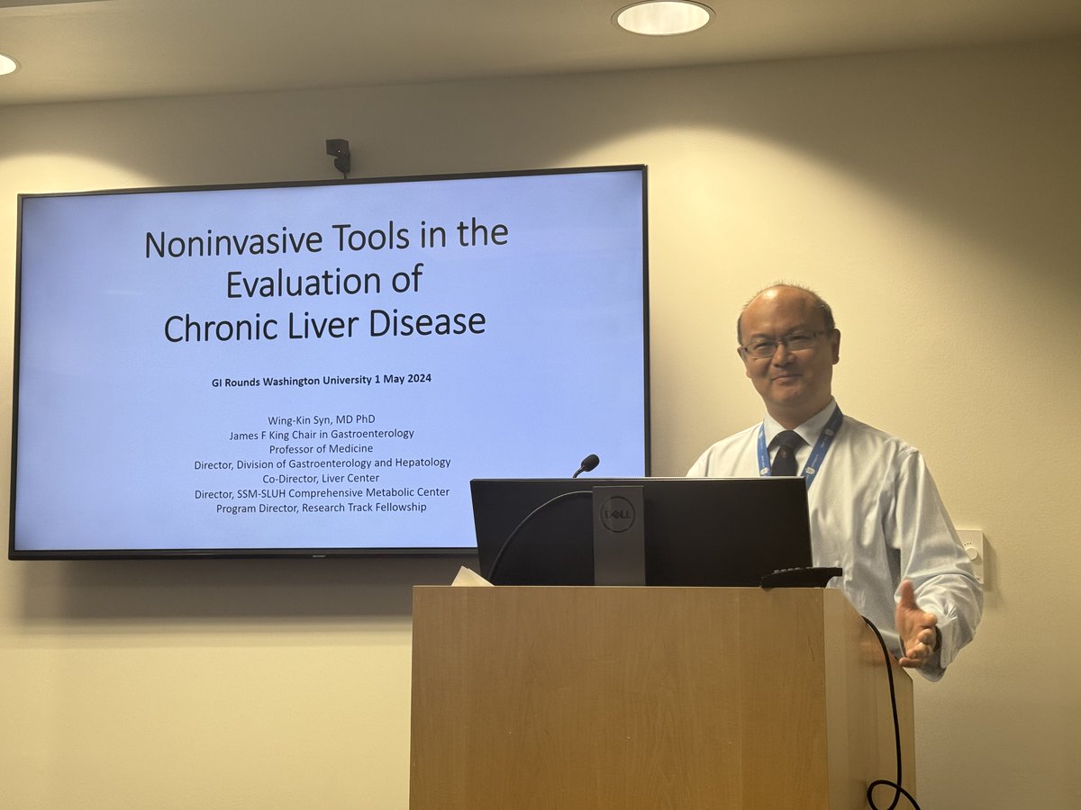 Delighted to host Dr. Wing-Kin Syn from @SLUgastro for an insightful presentation on non-invasive fibrosis identification tools for MASLD patients at @WUGastro Division Rounds. His expertise is instrumental in advancing patient care in this field. Thank you for sharing your
