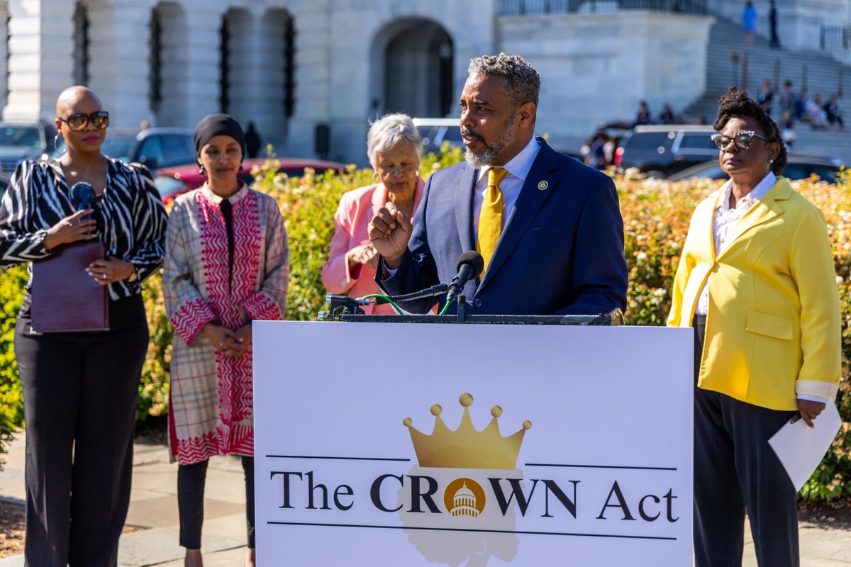Today I joined my fellow CBC members in solidarity as they advocated for passage of the CROWN Act, which would ban discrimination based on a person’s hair texture or style. What matters is what’s in a person’s head, not on it.