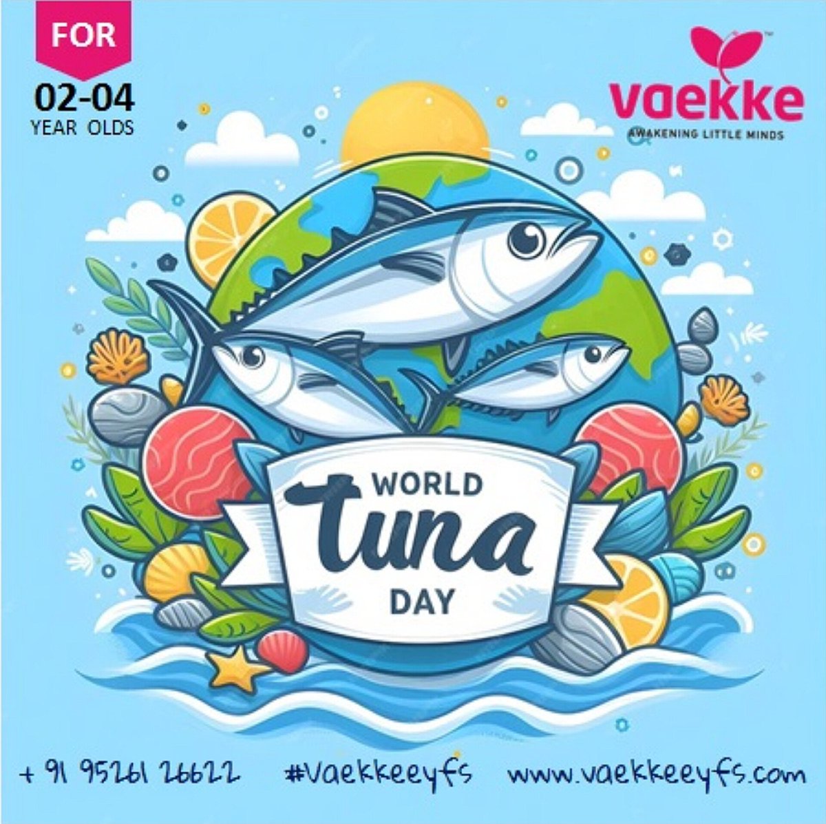 WORLD TUNA DAY 🐟💙

Happy #WorldTunaDay! 

Let's celebrate the incredible diversity & importance of these magnificent creatures in our oceans.  

#SaveOurOcean #SustainableSeafood #Vaekkeeyfs #DeviceFreePreschoolProgram #PreparingForKindergarten #HomeSchooling #RealWorldLearning