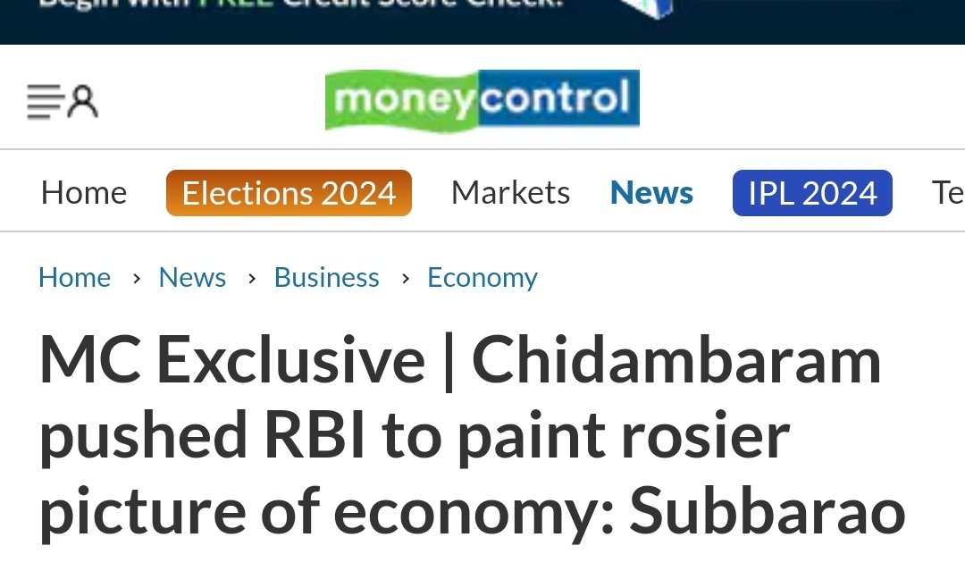 Ex RBI governor, D Subbarao reveals that P Chidambaram, who was the finance minister in the United Progressive Alliance (UPA) government, pressed the Reserve Bank of India to paint a rosier picture of the economy, with inflated estimates of growth and inflation. 
If the claim is