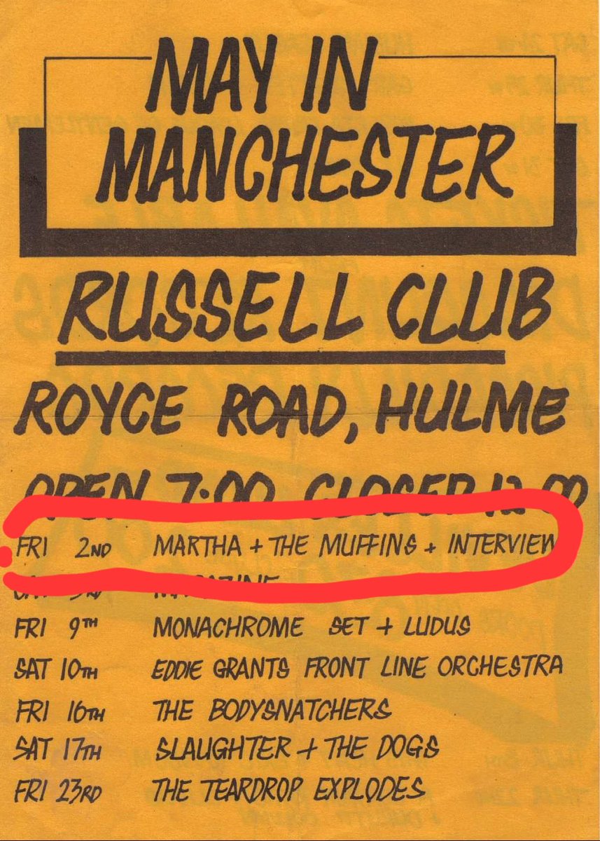 44 YEARS AGO TODAY. I was there.... #marthaandthemuffins #gig #russellclub #manchester #mcr