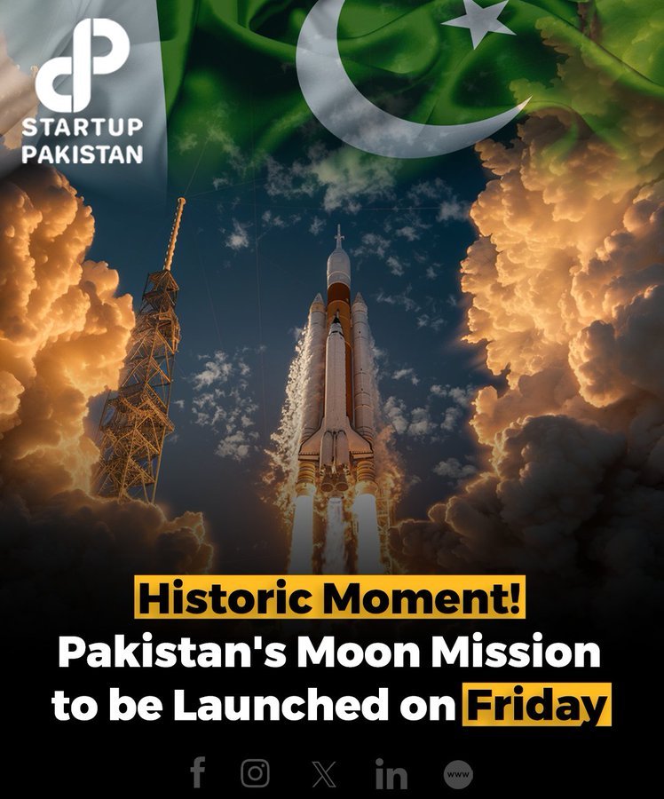 Proud moment for all Pakistani Pray for success Pakistan zinda baad Tomorrow Pakistan launch it's first moon mission