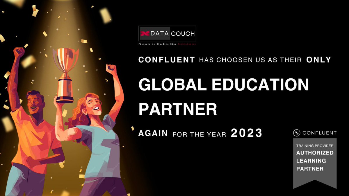 Recently @datacouch_io was honored to receive Global Level Recognition by its partner @confluentinc 

Looking forward to meet and thank #confluent team today at @kafkasummit #Bengaluru @apachekafka 

#kafkasummit #educationpartner
