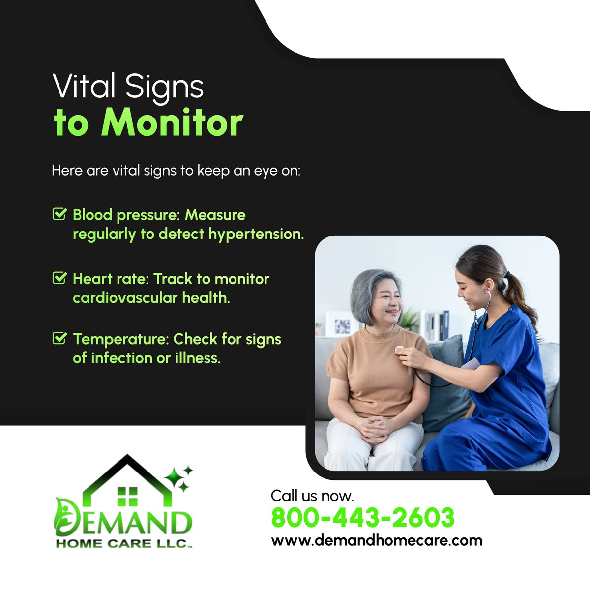 Monitoring vital signs is crucial for assessing health status. Ensure optimal health monitoring with these key vital signs. Need assistance? Give us a ring at (800) 443-2603! 

#DetroitMI #HomeCare #HealthMonitoring #VitalSigns #NursingServices