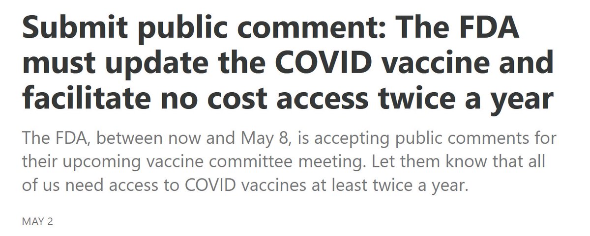 People's CDC just sent this out... and 100%. This is a conversation we've been having about our messaging for VRBPAC which is coming up fast. Our proposal has more about Novavax but this was a part of it too so we 100% back this becoming the standard bearer talking point.