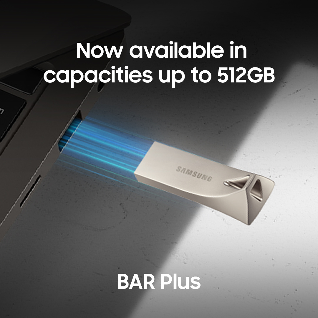 Now available in capacities up to 512GB, the FIT Plus and BAR Plus boast read speeds up to 400 MB/s, which is fast enough to transfer a 4GB 4K video in 9 seconds. Learn more: spr.ly/6011jHGEc