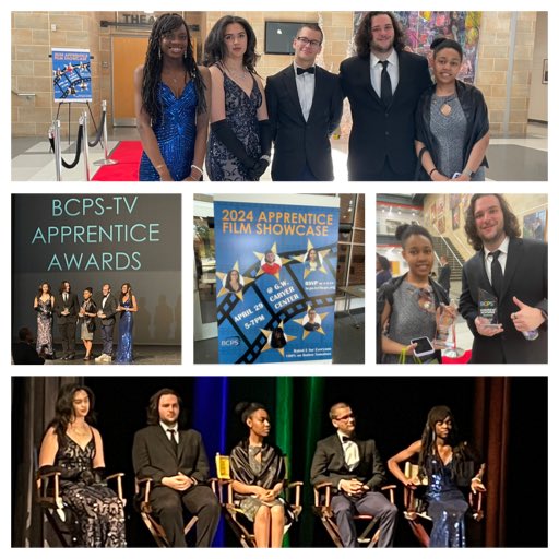 Wonderful red carpet event celebrating the #apprentices ⁦@bcpstv⁩! Documentaries + short films = so much talent in this group!! Proud of them and looking forward to their future work! Thanks to the BCPS TV team for mentoring them! ⁦@CTE_BaltCoPS⁩ ⁦