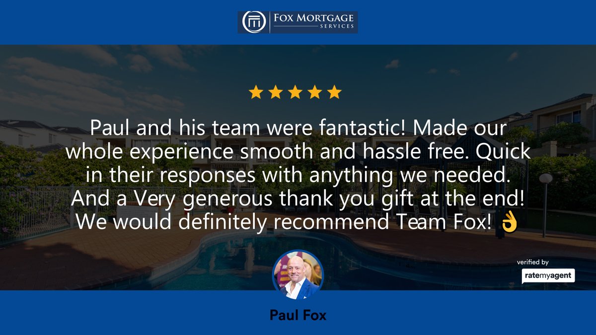 My latest RateMyAgent review in Connolly.
 483831
rma.reviews/2tMNj6glMqj9

...
#perthrealestate #perthmortgagebroker #joondalupmortgagebroker #perth #joondalup #smartasfox