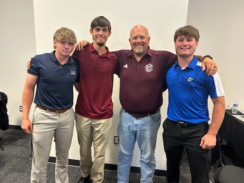 These three Creek Baseball players, along with student athletes from CCISD, were honored today at the Athletic Scholarship Luncheon. Very proud to see them continuing their education and baseball career at the next level! <a href="/jackson_babcock/">Jackson Babcock</a> <a href="/dylanrusso714/">dylan</a> Tyler Austin