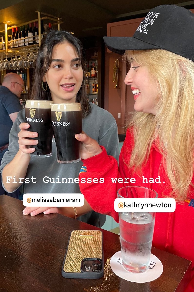 A new Melissa and Kathryn having some Guinness in Dublin dropped