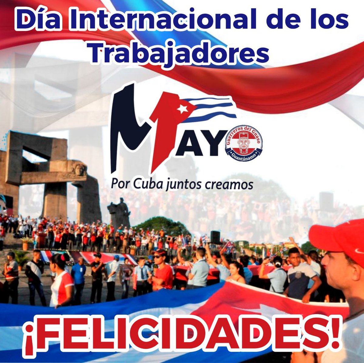 #PorCubaJuntosCreamos Muchas felicidades a todos los cubanos que hoy #1Mayo demostramos que las calles son de los revolucionarios #GuerrerosDelGuaso