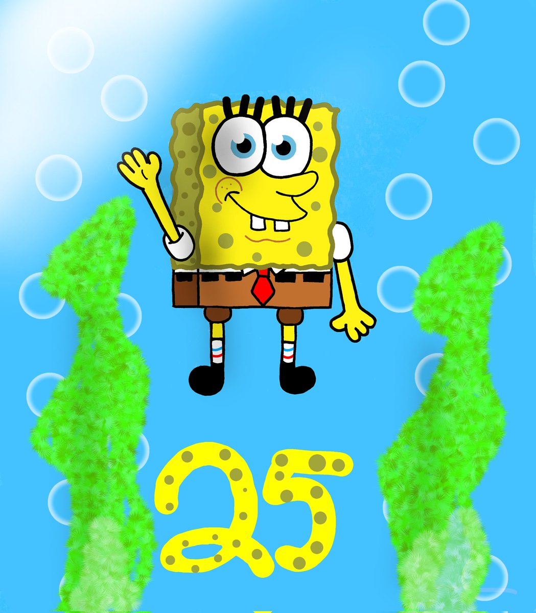 Happy 25 years to SpongeBob SquarePants!!! 🧽🫧

#SpongeBobSquarePants #Spongebob25 #ArtistOnTwitter