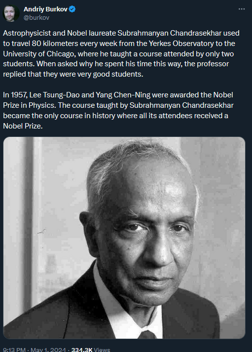 Whatever chances India had of producing intellectual giants and scientists like Subrahmanyan Chandrashekhar.. @narendramodi has DESTROYED with his 'Hisab Chukta' doctrine... No sensible brain will ever stay in India & more will flock abroad..