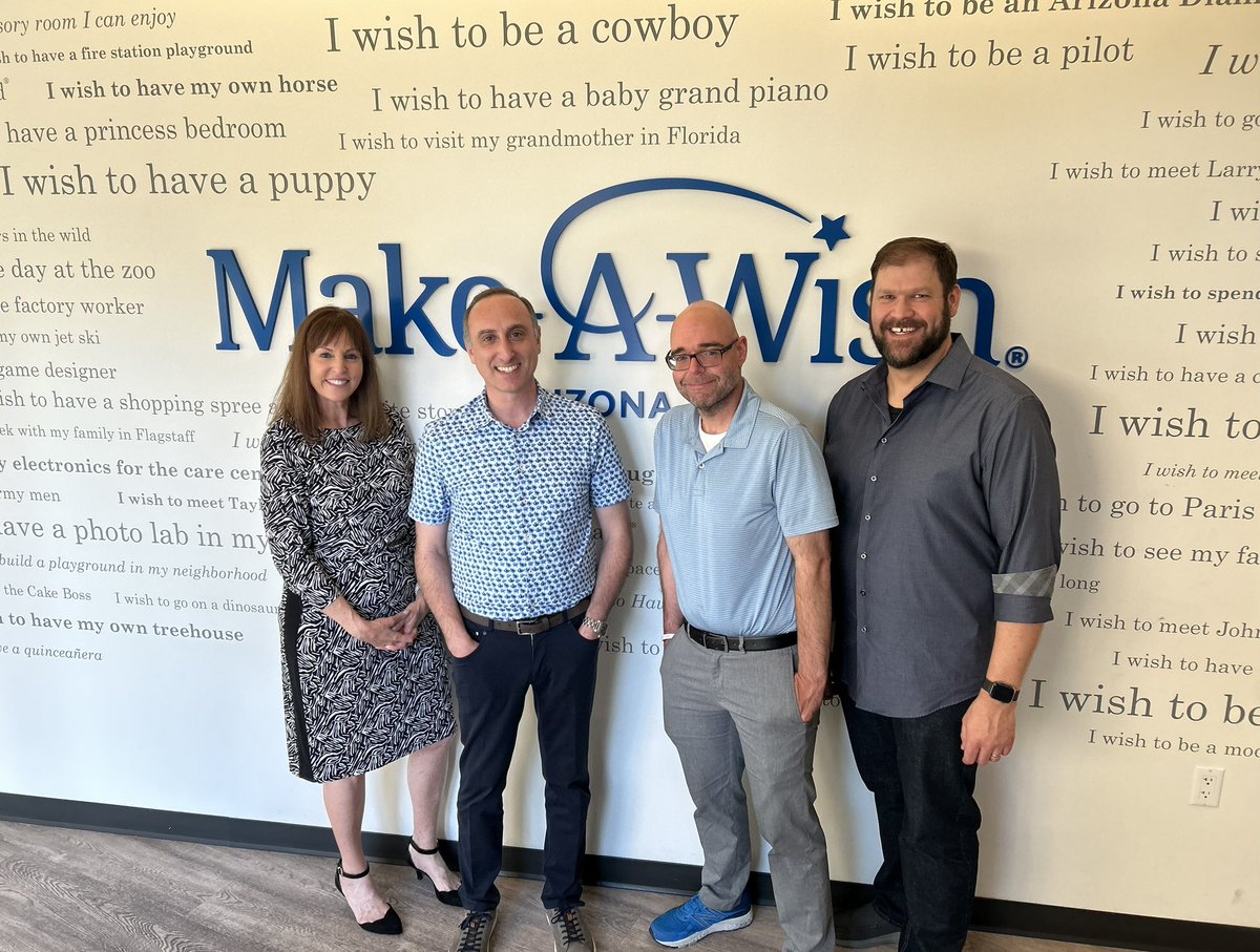 Honored to welcome @chrisandjoektar to the @MakeAWishAZ Wish House! 🌟 Sharing our rich history and heartwarming stories of our Wish Kids! 💙 #MakeAWish #happytears #Inspiration