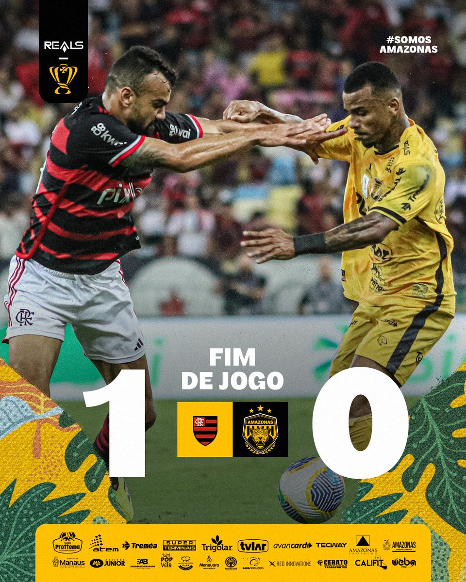 Fim de jogo no Maracanã.

🏆 @CopaDoBrasilCBF | terceira fase (ida)
🆚 Flamengo 1-0 Amazonas

#AMFC