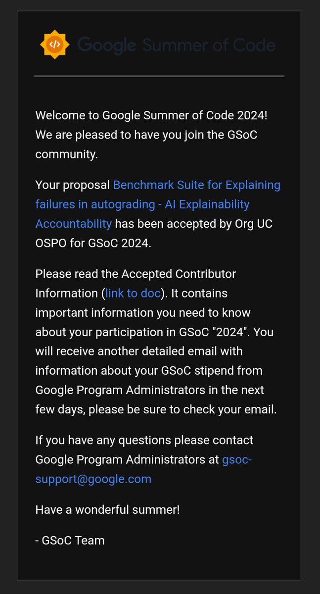 First time applying to GSoc! got in