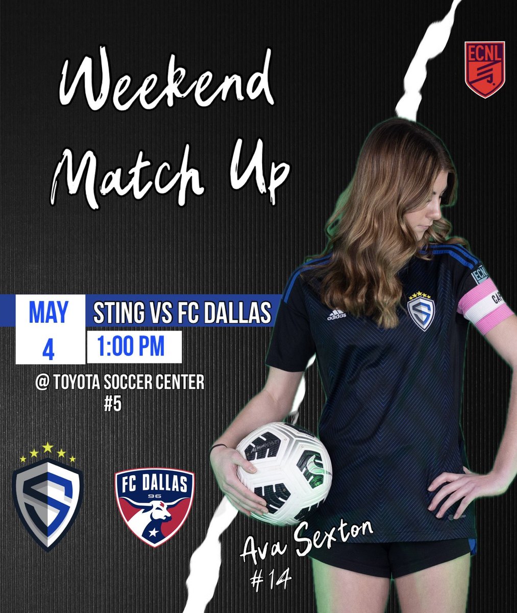 ➡️This is a BIG one❗️ 3️⃣ Days…… 
#1 vs #2 in the League!!! 

#LeadersPlayHere @ECNLgirls @StingSoccerClub #stingroyal09nl @Gosset41 @GMsportsmedia1 @ImYouthSoccer @PrepSoccer @PrepSoccerTX @14forceSoccer @TopDrawerSoccer @Smedley033 @50_50Pod @Bplwilliams