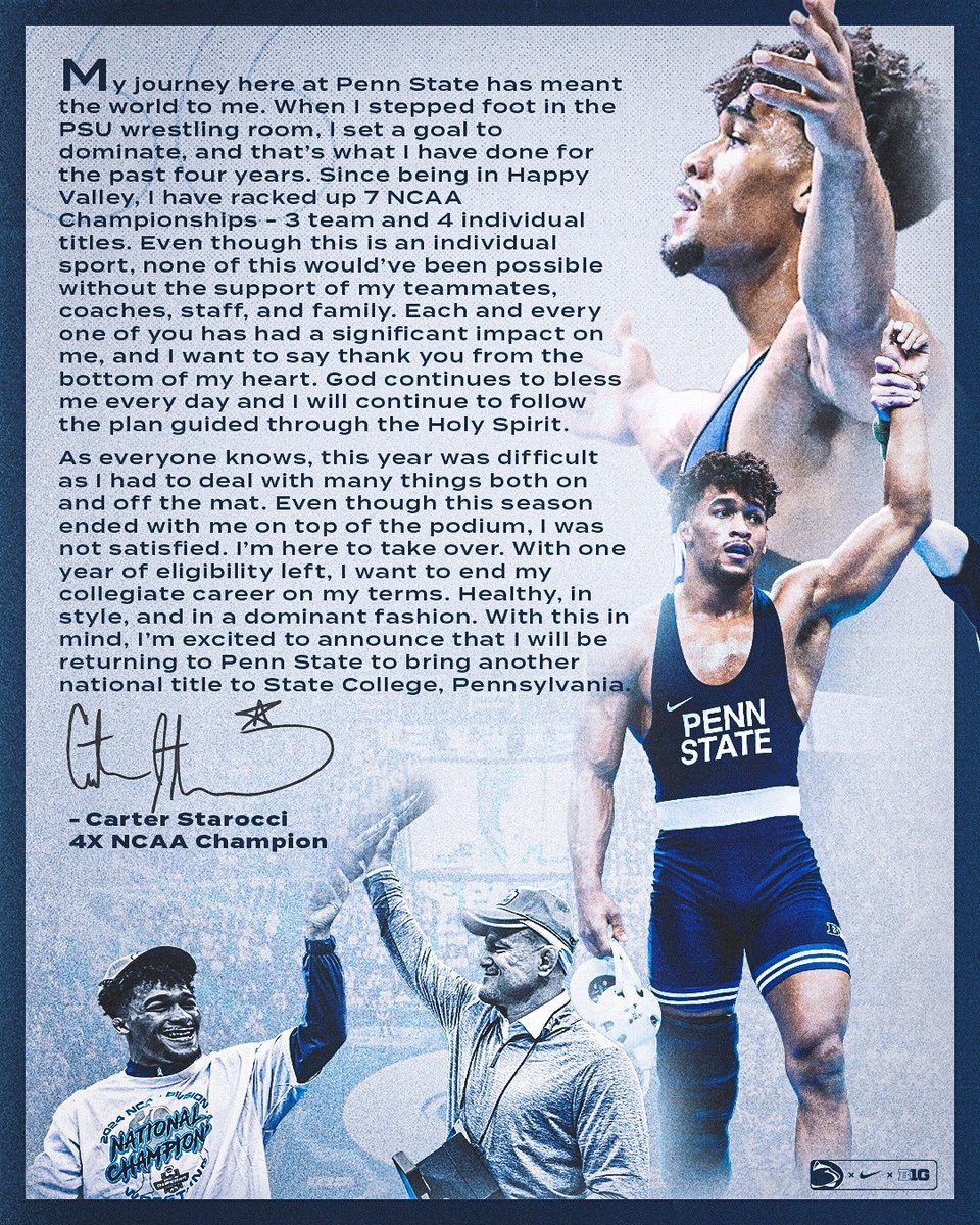 Build a legacy that won’t be touched EVER. Penn State, Stand Up. Onward and Upward 

5️⃣