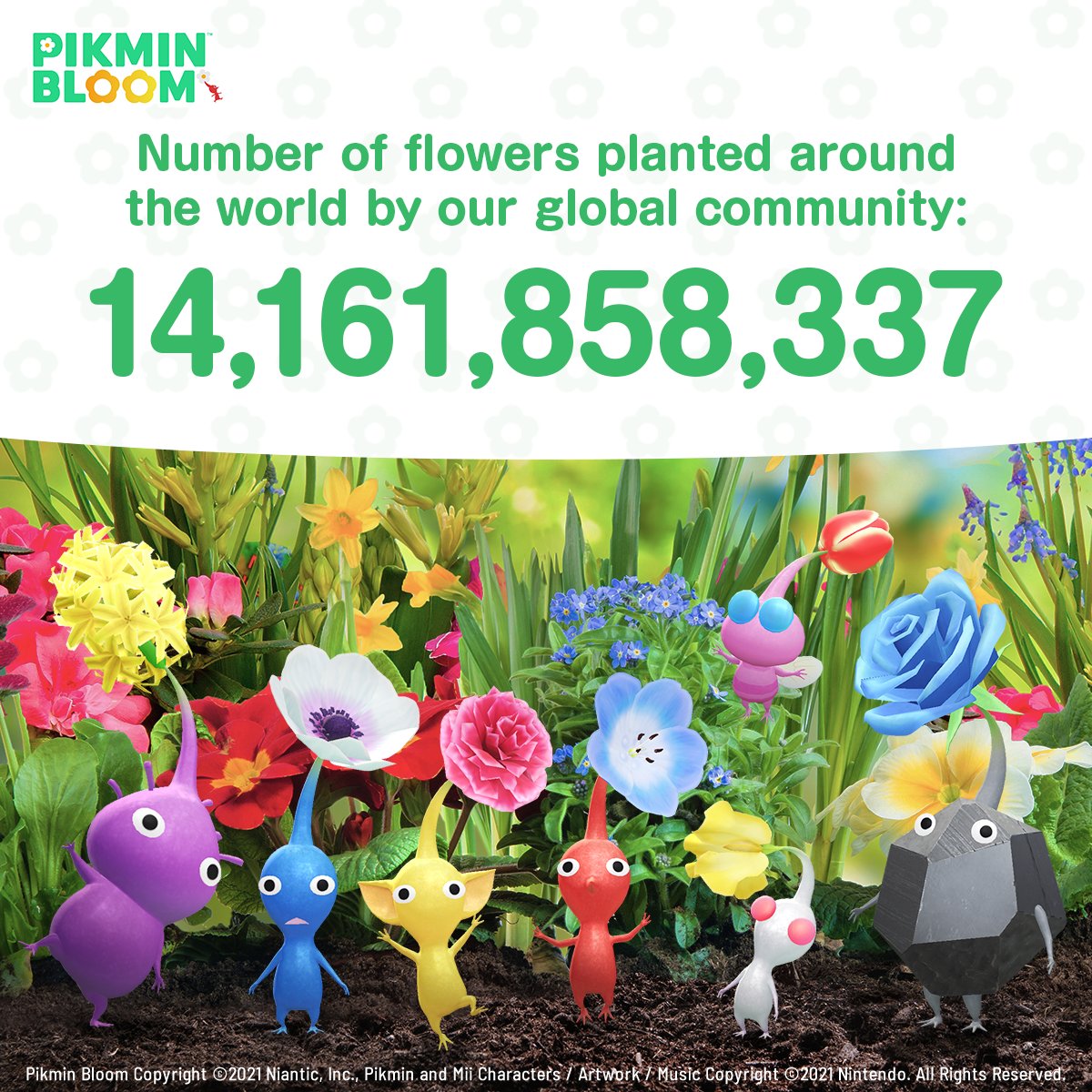Earth Day Final Update 🌎🌱

The total number of flowers planted collectively by our global community during the event was 14,161,858,337!✨

We couldn’t have gotten here without you, and we hope that this global activity has helped bring our community together!

#EarthDay_PB