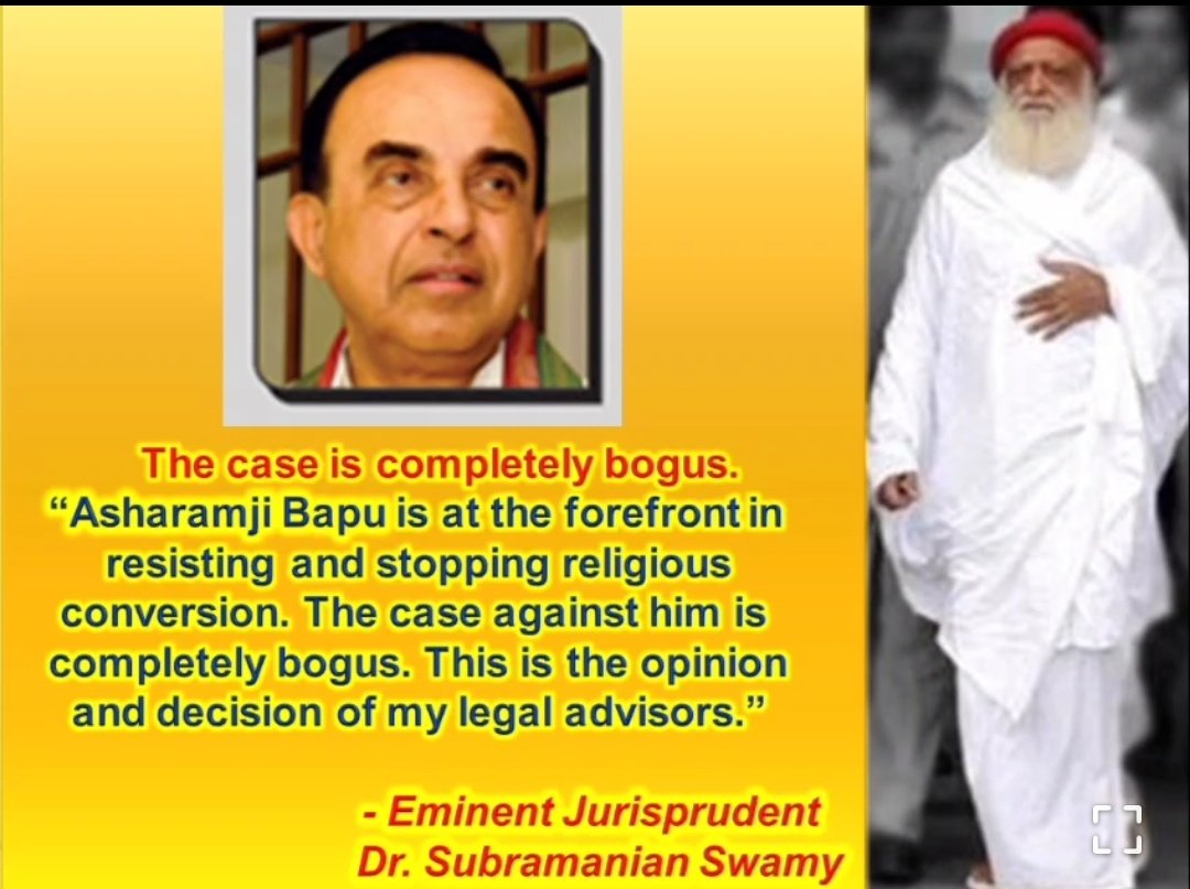 जय श्री राम 
Everything from top to bottom in Sant Shri Asharamji Bapu's Case is FAKE.

😡Fake Allegations
😡Fake Claims
😡Fake Rape Case
😡Fake F.I.R.
😡Fake Evidences

Still innocent in jail wow justice system 😡

We want Fair Justice for bapuji.
It's time to #StandUpForDharma