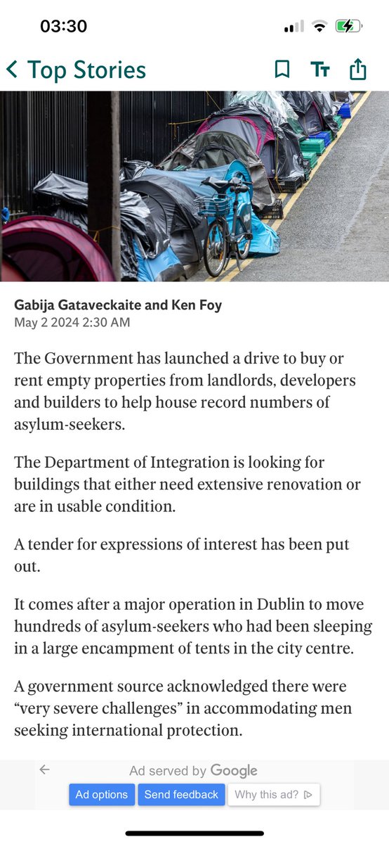 .⁦@Independent_ie⁩ 
#MigrantCrisis
#MountStreet 

Government in crisis now turning to landlords, developers & builders to help house asylum seekers BUT no such plan to address 13 Years of escalating #HomelessCrisis
#HowIrelandWorks