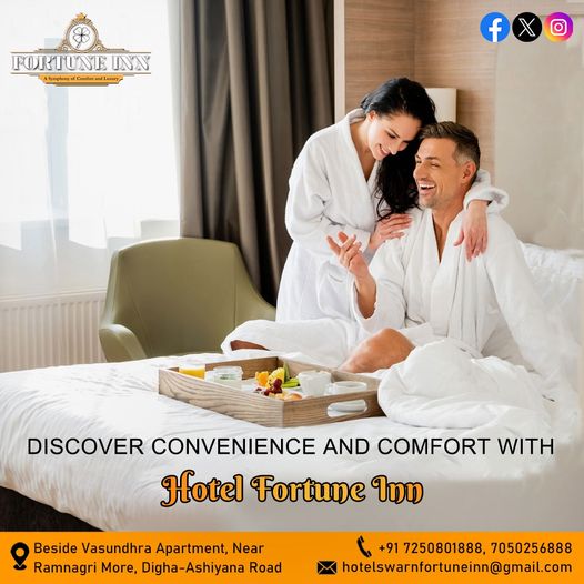 From seamless service to plush accommodations, we offer unparalleled comfort and convenience.

Call us at 7250801888, 7050256888

#HotelSwarnFortune #UltimateComfort #LuxuryRetreat #MemorableStay #ElegantStay #HotelBliss #hasslefree #HotelCharm #Digha #Patna #Bihar