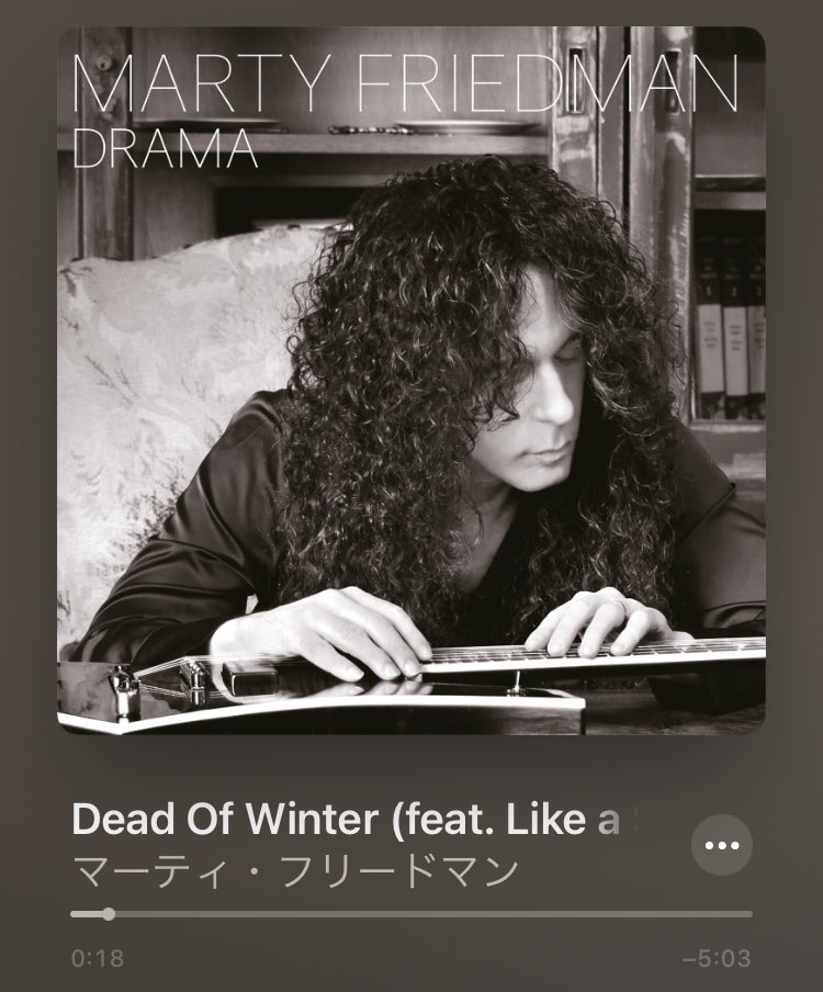Marty Friedman の　Dead of Winter 歌アリの曲だ。良い曲。