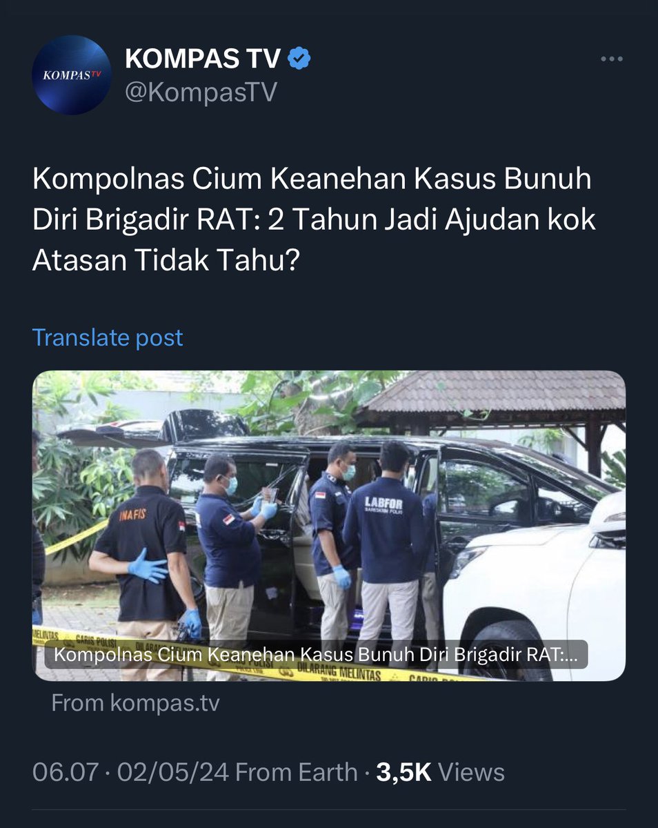 Sangat kuat alasan untuk di buka kasusnya demi rasa keadilan dan kemanusiaan … #Nalar *TriBrata