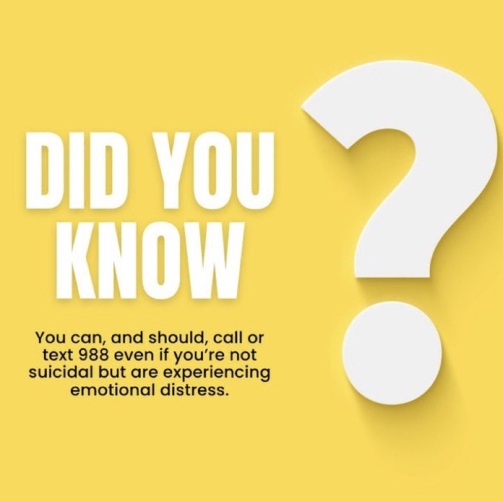 Look for our #Didyouknow posts every day this #MentalHealthAwarenessMonth. Help people get the help they need in crisis by sharing the number and spreading the word about the @988Lifeline #SharethenumberSpreadtheword