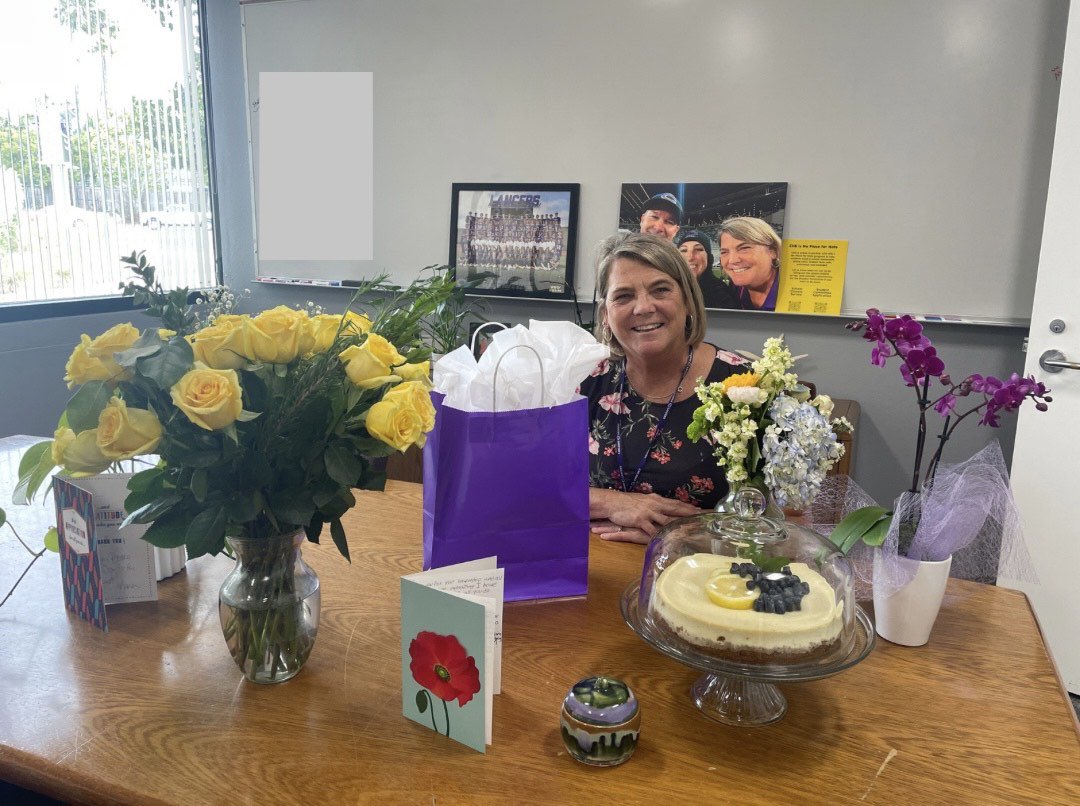 Happy Principal’s Day to ✨Mrs.Redfield✨Thank you for being an amazing leader. You make all of us feel proud of being Lancers! Best Principal ever! 💜✏️📚🌟#ProudToBeCUSD #KindnessMatters #CUSDLearns