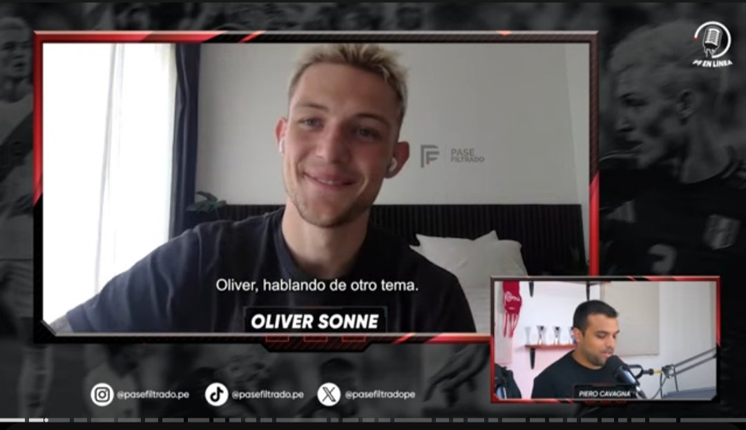 Oliver Sonne en PF en Línea: ' Me gustaría jugar en el Perú (Liga1) en algún momento'