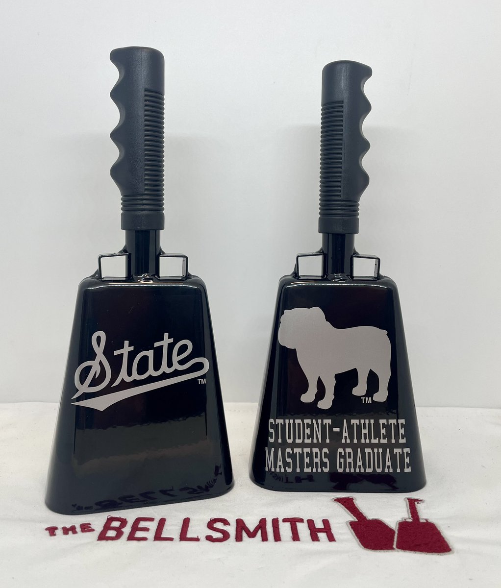 Congratulations to all the @HailState graduates!! Not everybody gets to leave college with an awesome bell. And a diploma - that’s important too. #HailState #Cowbells #Bellsmith