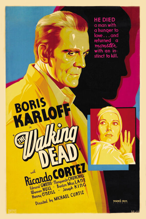 #ComingUpOnTCM

THE WALKING DEAD (1936) Boris Karloff, Ricardo Cortez, Edmund Gwenn
Dir.: Michael Curtiz 5:24 AM PT

A framed man comes back from the dead to seek revenge.

1h 6m | Horror | TV-PG

#TCM #TCMParty