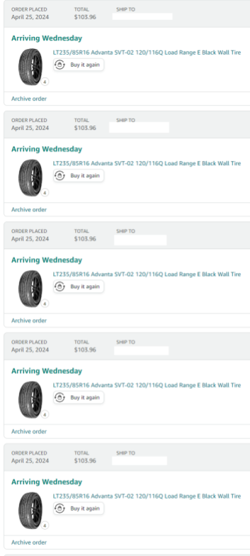 TheAkiraGroup's tweet photo. Here's how Akira Members outearned a DOCTORS monthly salary in a matter of minutes 👇

- Buy Tires for $40
- Sell Tires for $200-$400 EACH

Akira Deals = UNMATCHED 🔥

Giving out access to one person who Likes this Tweet, you have 24 hours 💙