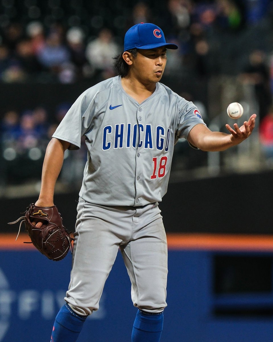After tonight's start, Shota Imanaga holds the lowest ERA in @MLB with 0.78. 🔥