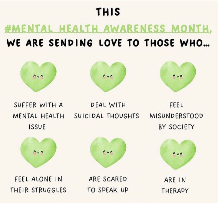 In case you didn't know.... May is #MentalHealthAwarenessMonth and my message to everyone is this... its OKAY to not be OKAY.... you are beautiful, you are STRONG, you are WORTHY and you are not ALONE! 💚💚💚💚💚💚 #itsokaytonotbeokay #mentalhealthisreal #takecareofyourself