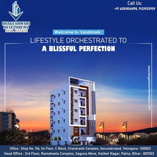 Elevate your living experience to new heights of luxury and sophistication!  

Call us:- +91 6281854098, 9122923939
Visit us at  bhageshwaridevelopers.com   

#Bhageshwaridevelopers #Landmark #LuxuryResidences #StatementOfPerfection #secundrabad #Telangana